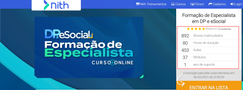copy para curso