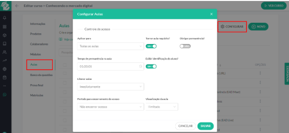 configuração-aula