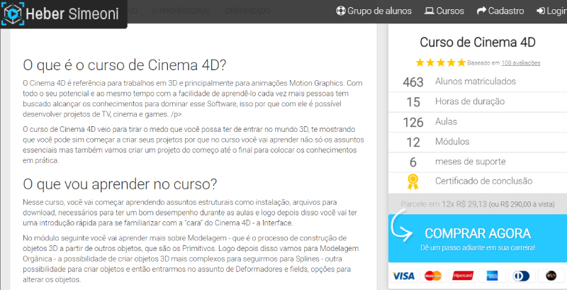 copy para curso