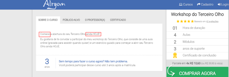 copy para curso