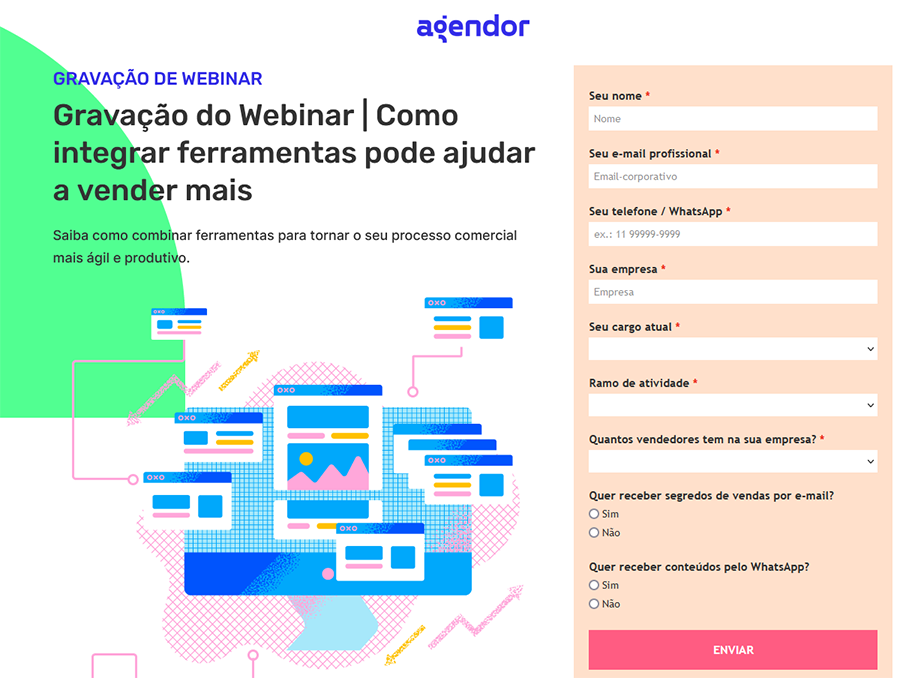 landing page webinar agendor