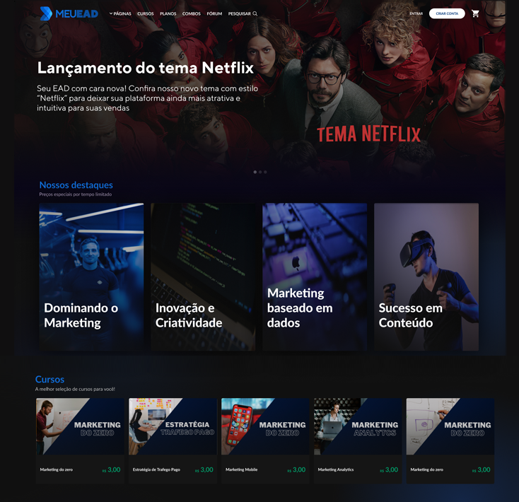 Plataforma Tema Netflix